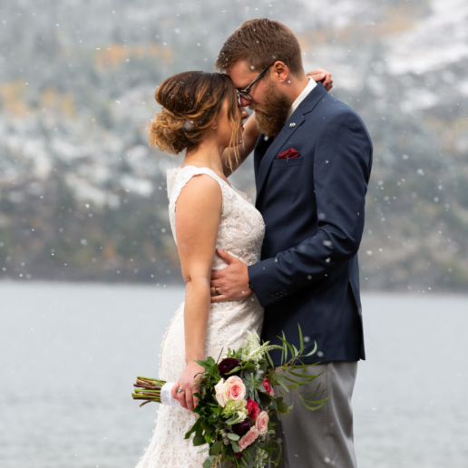 winter wedding waterton